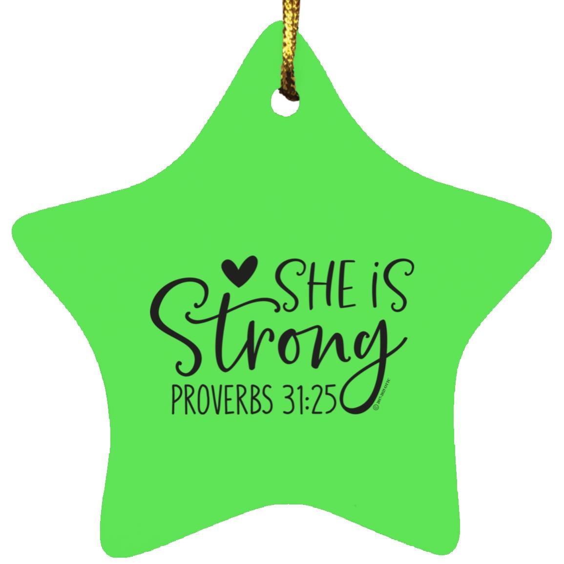 She is Strong - Star Ornament - Jesus Surfed Apparel Co. 