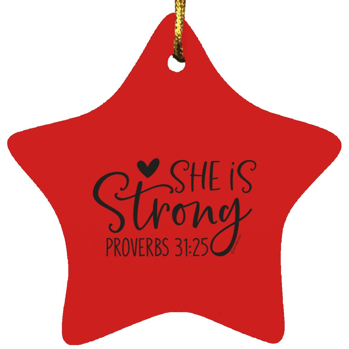 She is Strong - Star Ornament - Jesus Surfed Apparel Co. 