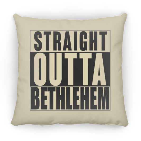 Straight Outta Bethlehem - Large Square Pillow - Jesus Surfed Apparel Co. 