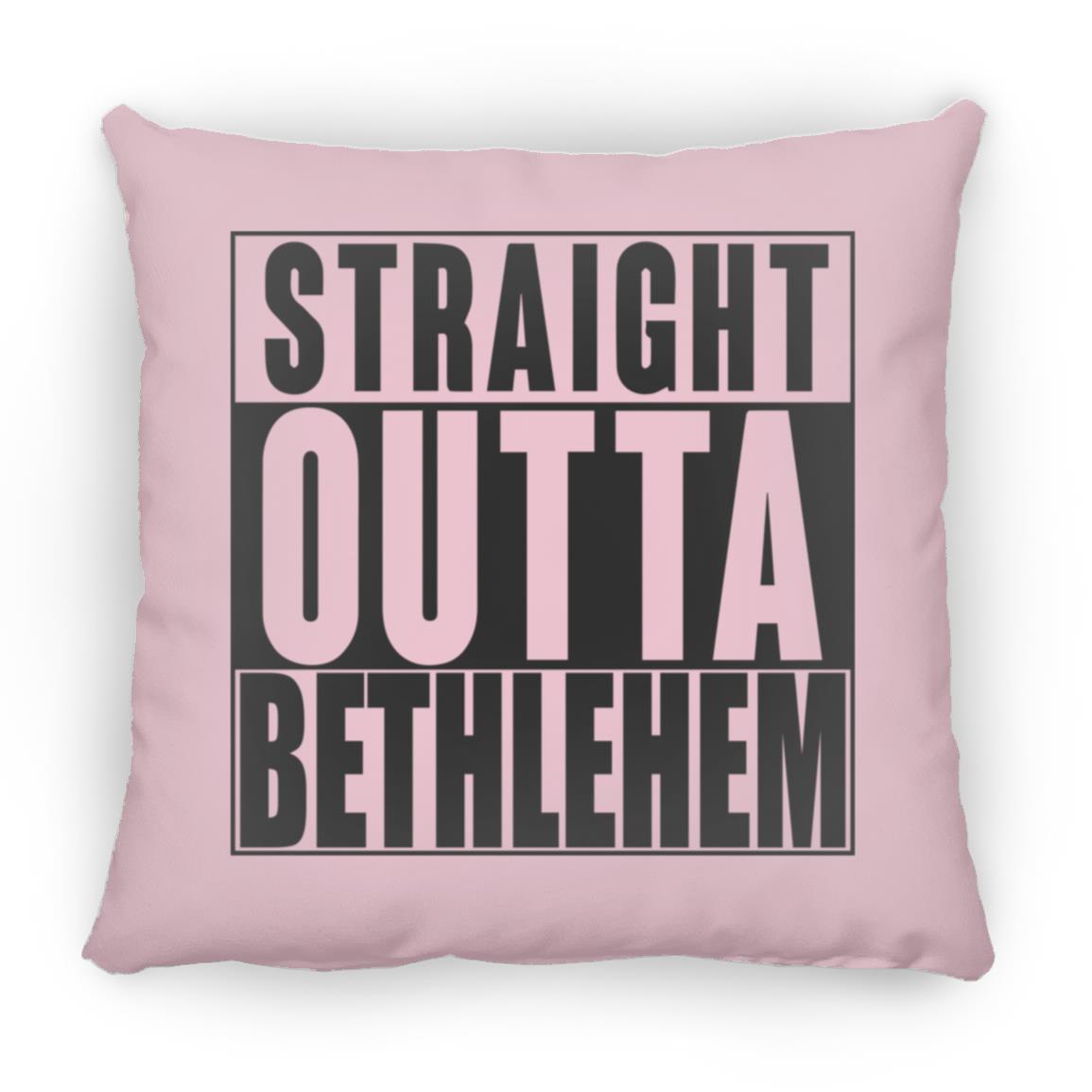 Straight Outta Bethlehem - Large Square Pillow - Jesus Surfed Apparel Co. 