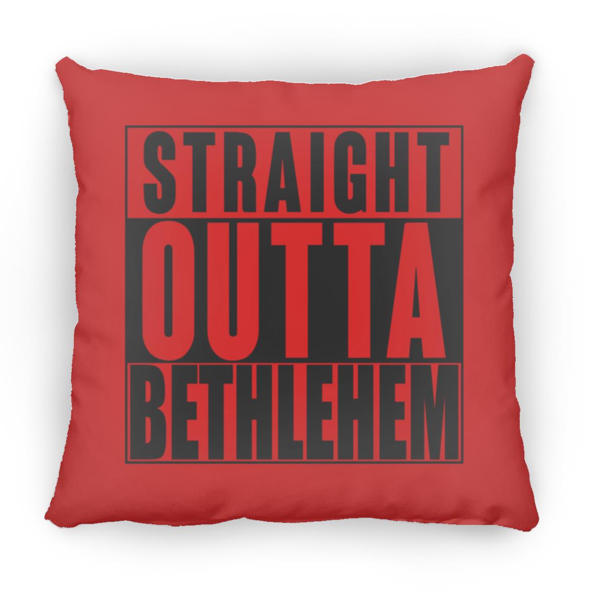 Straight Outta Bethlehem - Large Square Pillow - Jesus Surfed Apparel Co. 