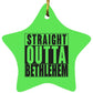Straight Outta Bethlehem - Star Ornament - Jesus Surfed Apparel Co. 