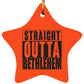 Straight Outta Bethlehem - Star Ornament - Jesus Surfed Apparel Co. 