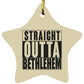 Straight Outta Bethlehem - Star Ornament - Jesus Surfed Apparel Co. 