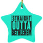 Straight Outta Bethlehem - Star Ornament - Jesus Surfed Apparel Co. 