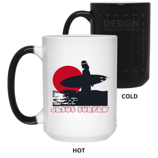 Sunset - 15oz Color Changing Mug - Jesus Surfed Apparel Co. 