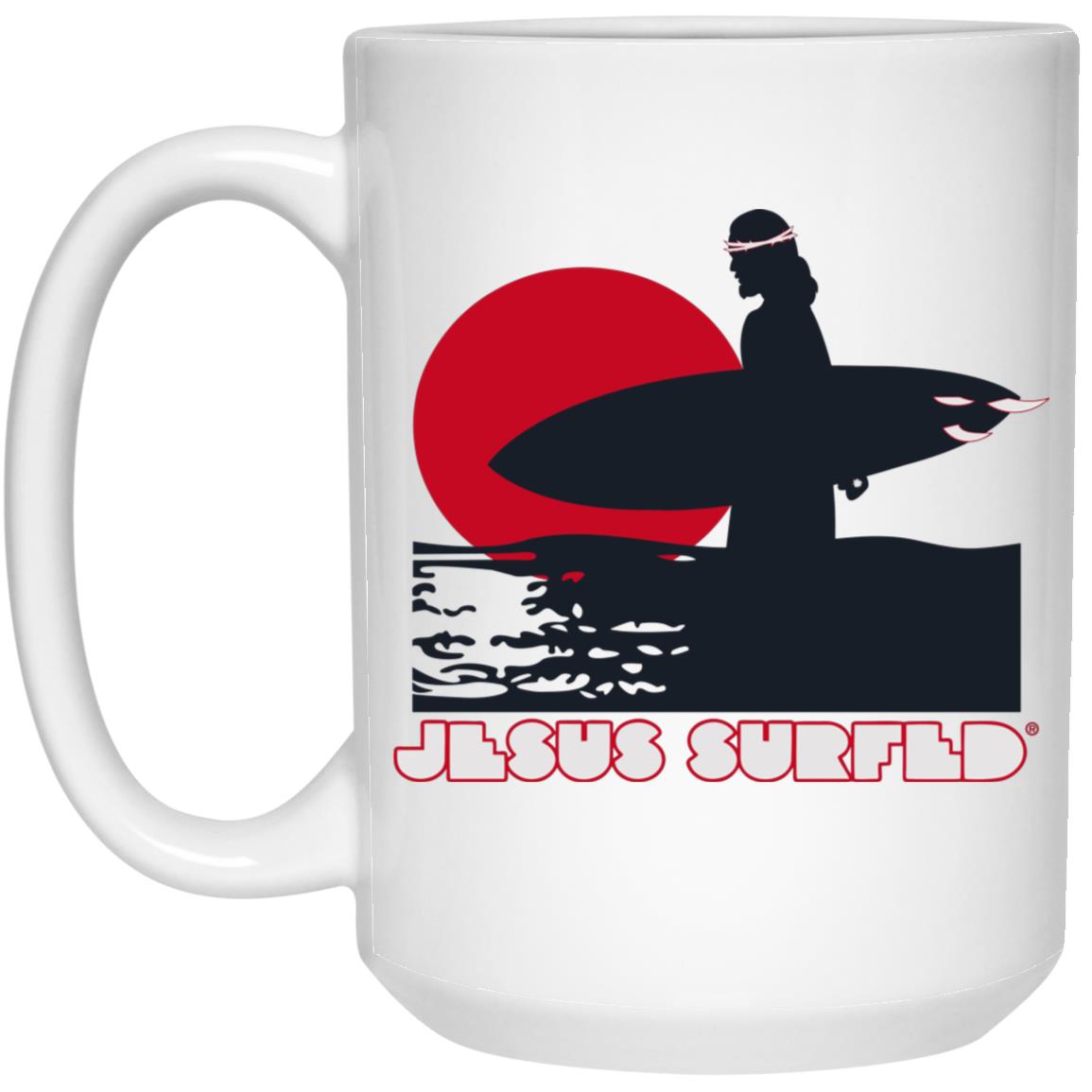 Sunset - 15oz White Mug - Jesus Surfed Apparel Co. 