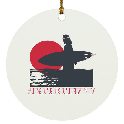 Sunset - Circle Ornament - Jesus Surfed Apparel Co. 