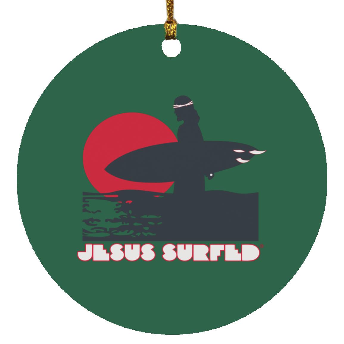 Sunset - Circle Ornament - Jesus Surfed Apparel Co. 