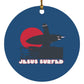 Sunset - Circle Ornament - Jesus Surfed Apparel Co. 