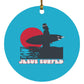 Sunset - Circle Ornament - Jesus Surfed Apparel Co. 