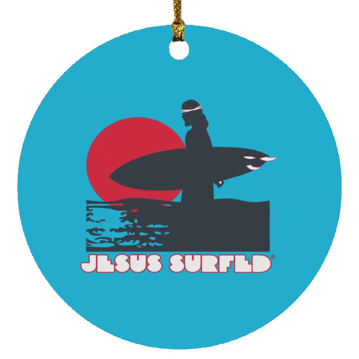 Sunset - Circle Ornament - Jesus Surfed Apparel Co. 