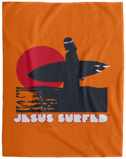 Sunset - Cozy Plush Fleece Blanket - 60x80 - Jesus Surfed Apparel Co. 