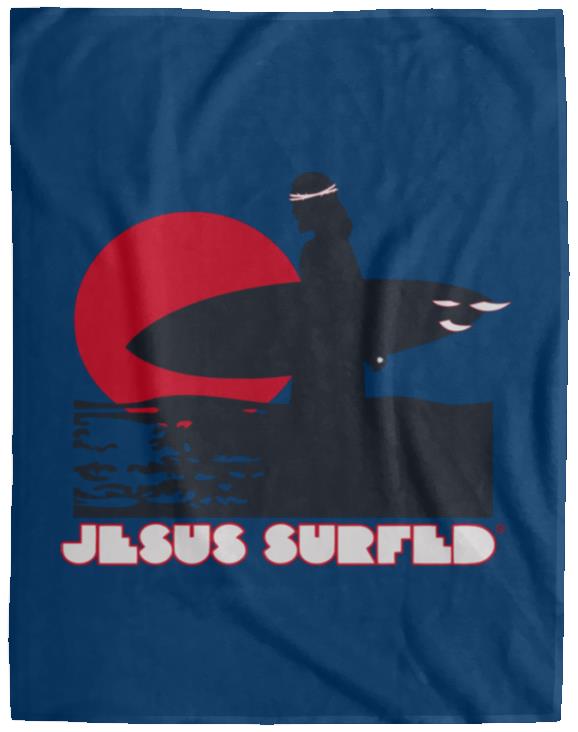 Sunset - Cozy Plush Fleece Blanket - 60x80 - Jesus Surfed Apparel Co. 