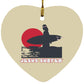 Sunset - Heart Ornament - Jesus Surfed Apparel Co. 