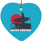 Sunset - Heart Ornament - Jesus Surfed Apparel Co. 