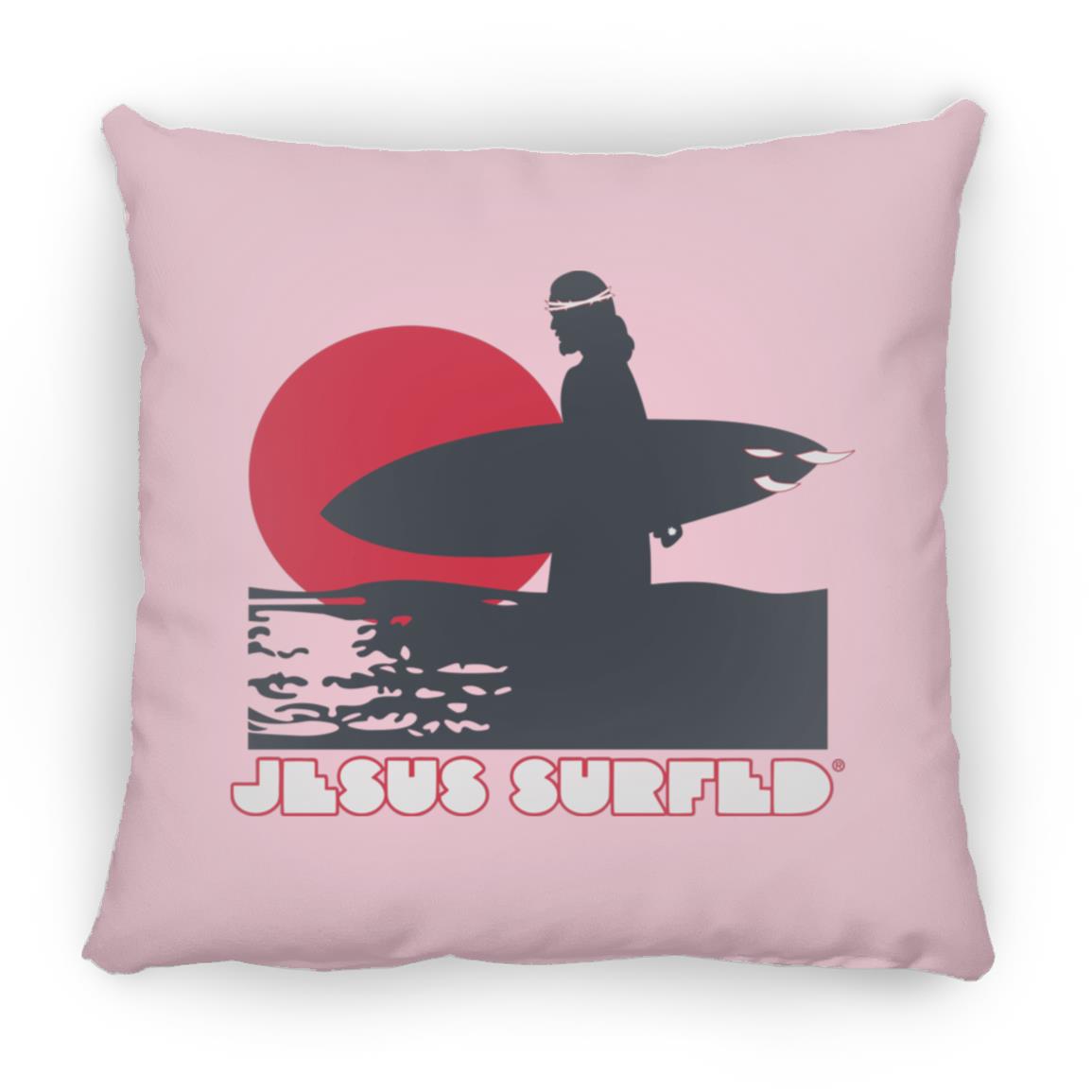 Sunset - Large Square Pillow - Jesus Surfed Apparel Co. 