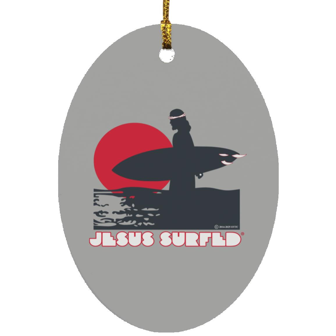 Sunset - Oval Ornament - Jesus Surfed Apparel Co. 