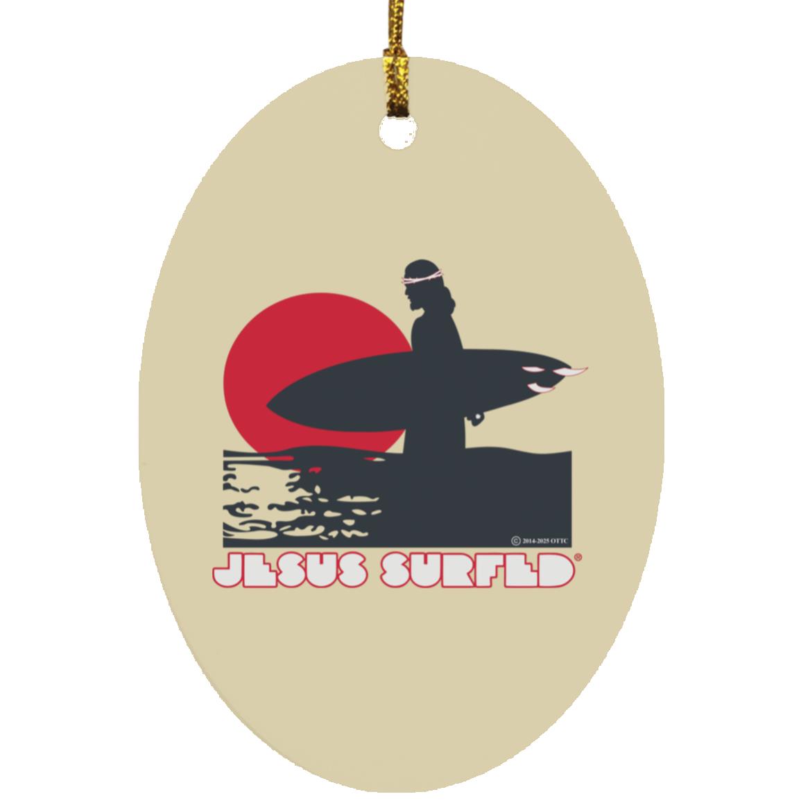 Sunset - Oval Ornament - Jesus Surfed Apparel Co. 