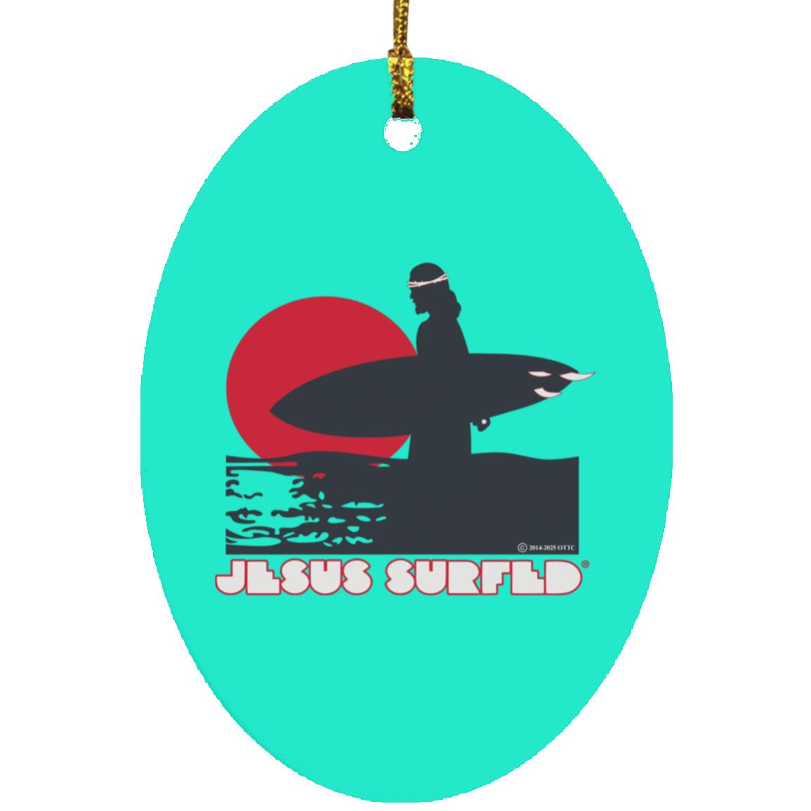 Sunset - Oval Ornament - Jesus Surfed Apparel Co. 
