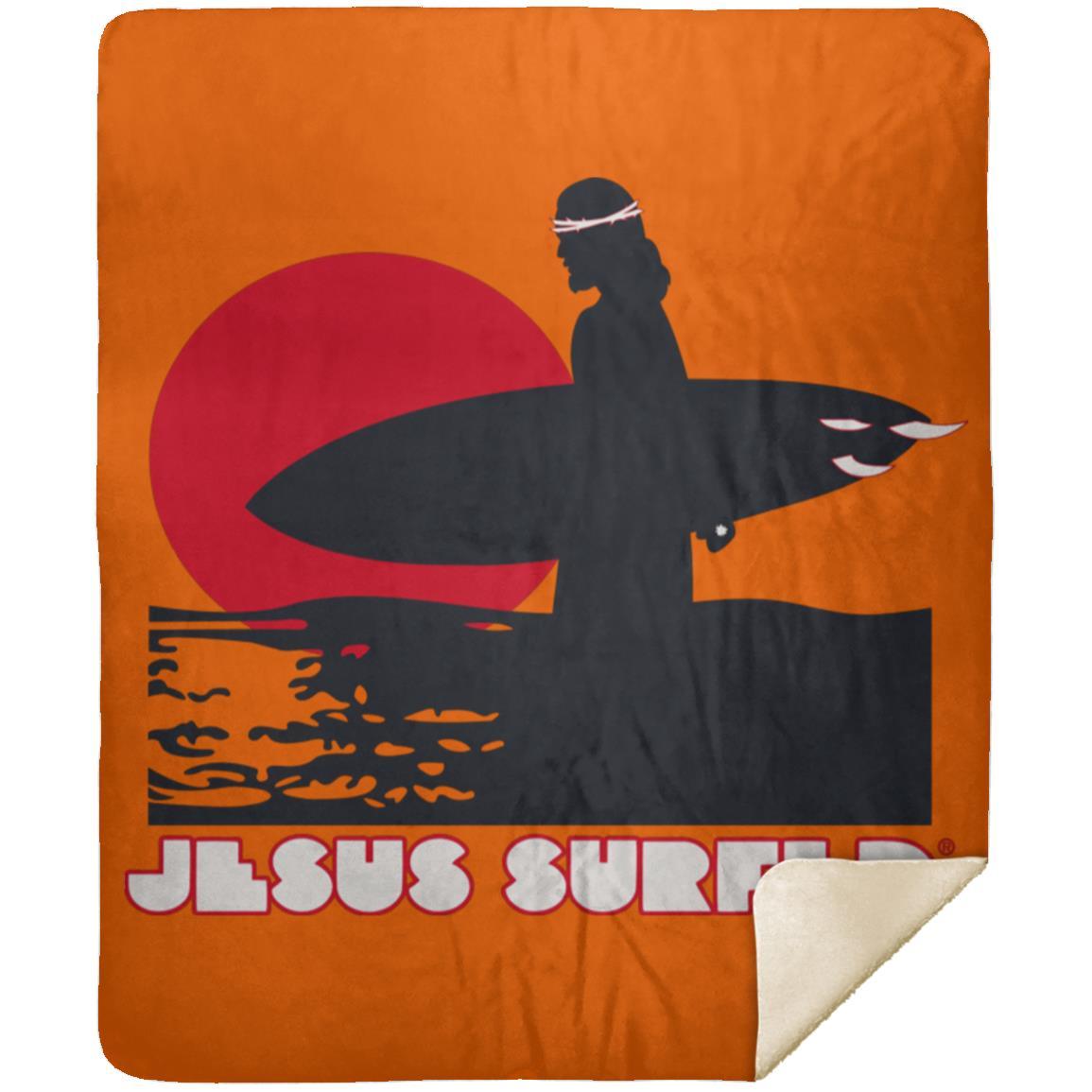 Sunset - Premium Mink Sherpa Blanket 50x60 - Jesus Surfed Apparel Co. 