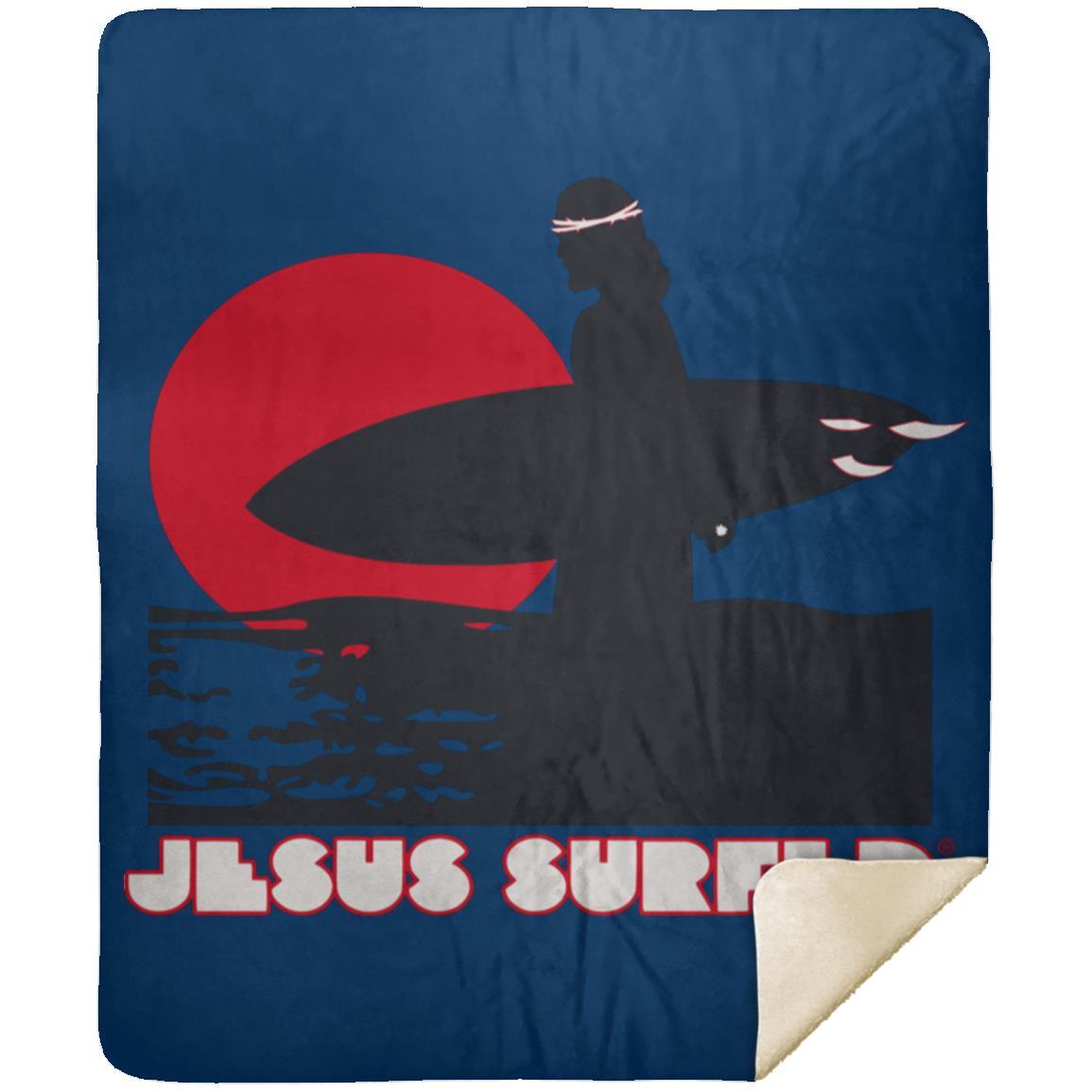 Sunset - Premium Mink Sherpa Blanket 50x60 - Jesus Surfed Apparel Co. 