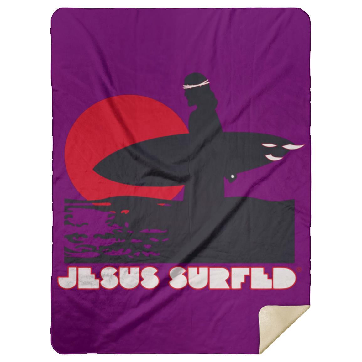 Sunset - Premium Mink Sherpa Blanket 60x80 - Jesus Surfed Apparel Co. 