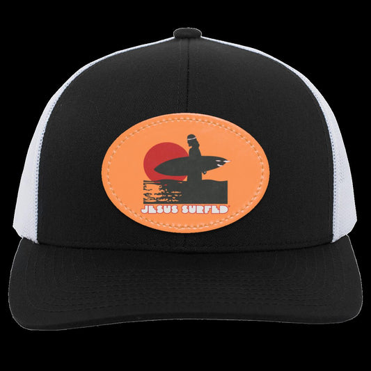 Sunset - Trucker Snap Back - Oval Patch - Jesus Surfed Apparel Co. 