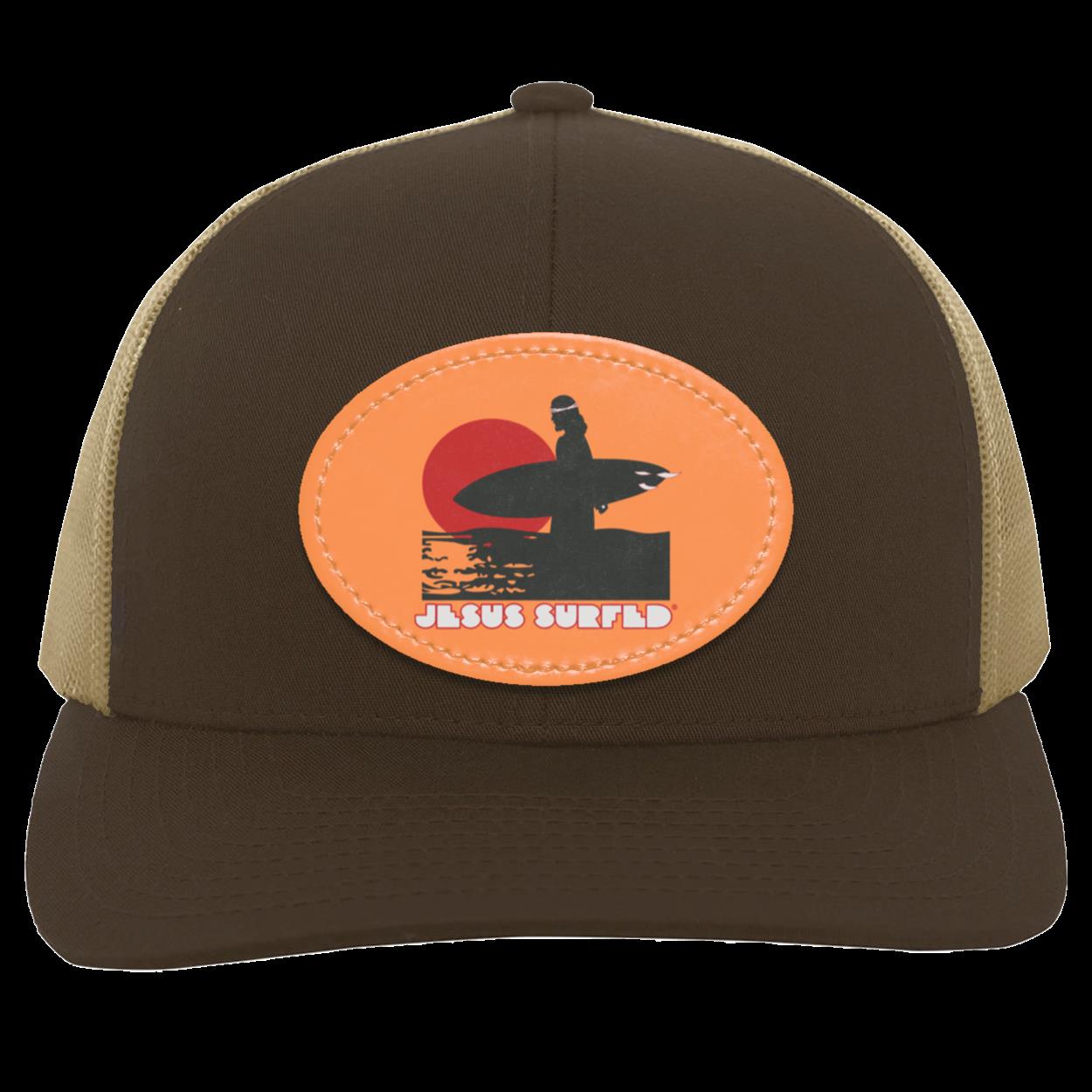 Sunset - Trucker Snap Back - Oval Patch - Jesus Surfed Apparel Co. 