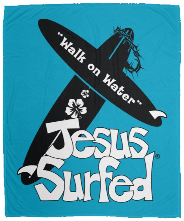 WoW Boards - Cozy Plush Fleece Blanket - 50x60 - Jesus Surfed Apparel Co. 