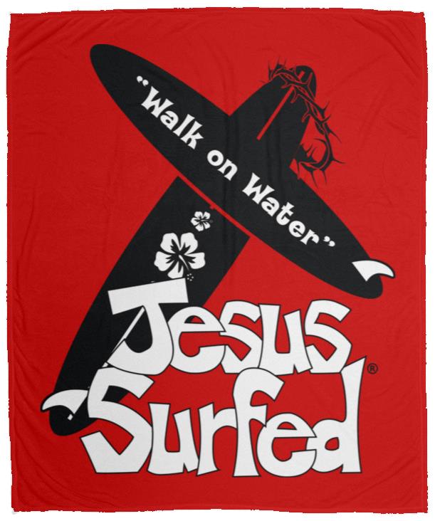 WoW Boards - Cozy Plush Fleece Blanket - 50x60 - Jesus Surfed Apparel Co. 