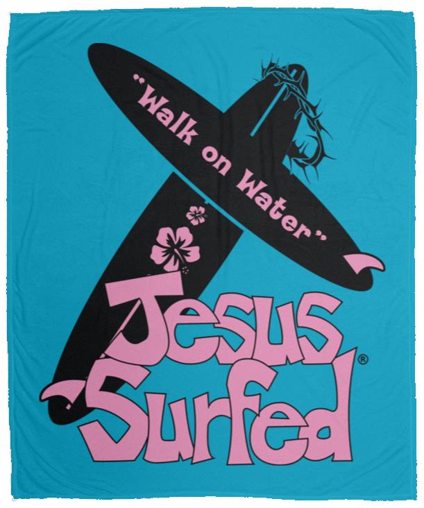 WoW Boards - Cozy Plush Fleece Blanket - 50x60 - Jesus Surfed Apparel Co. 