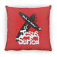 Wow Boards - Large Square Pillow - Jesus Surfed Apparel Co. 